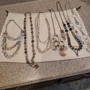 Elegant Gold and Silver Necklace Set